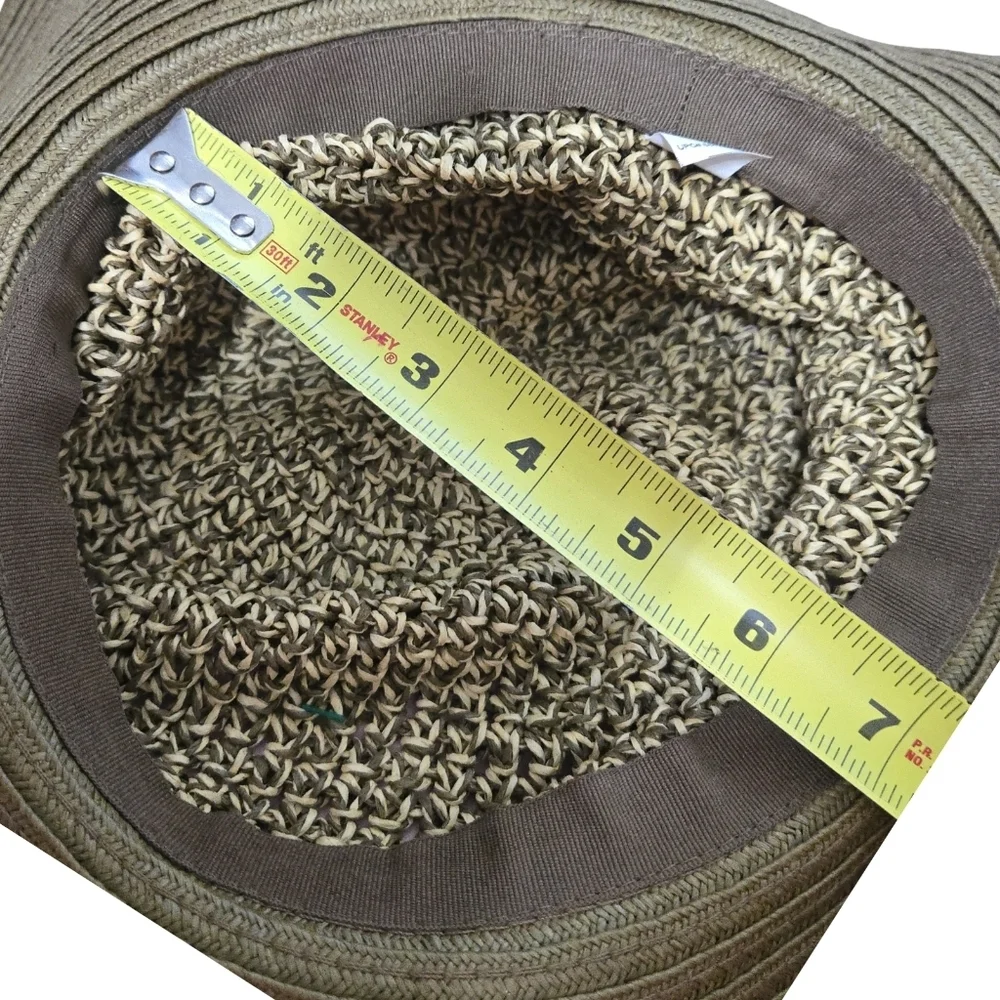 Straw Raffia Wide Brim Sun Resortwear  Beach Foldable Packable Travel Hat